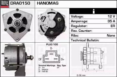 Remy DRA0150 - Ģenerators www.autospares.lv