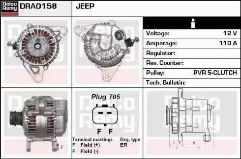 Remy DRA0158 - Генератор www.autospares.lv