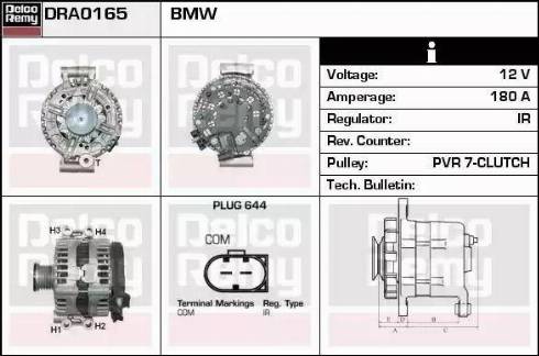 Remy DRA0165 - Ģenerators autospares.lv