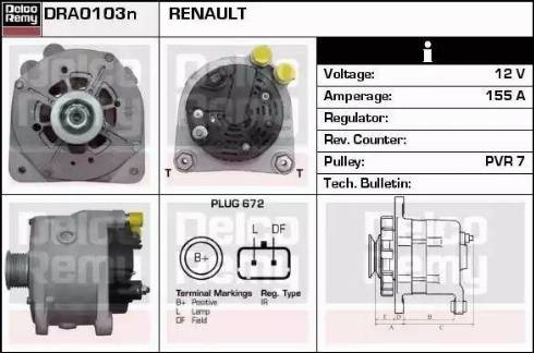 Remy DRA0103N - Alternator www.autospares.lv