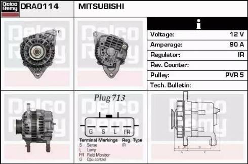 Remy DRA0114 - Alternator www.autospares.lv