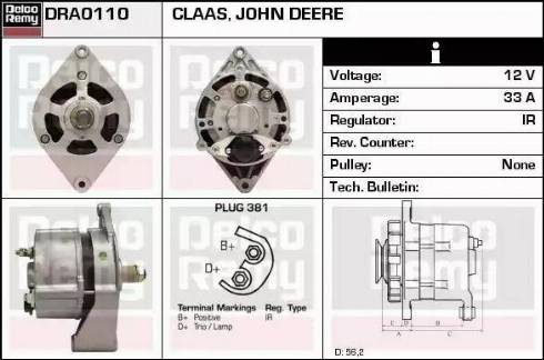 Remy DRA0110 - Генератор www.autospares.lv