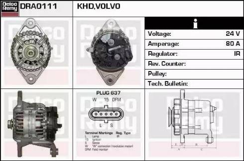 Remy DRA0111 - Ģenerators autospares.lv