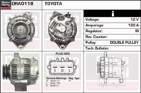 Remy DRA0118 - Генератор www.autospares.lv