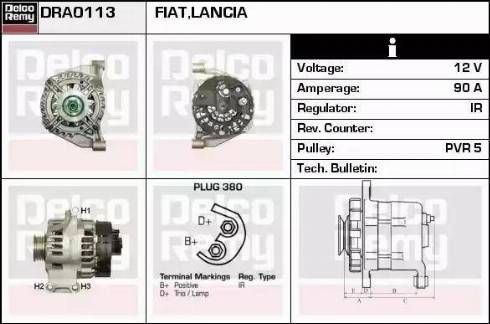 Remy DRA0113 - Alternator www.autospares.lv