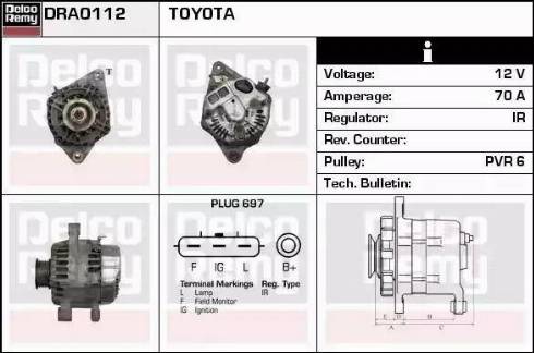 Remy DRA0112 - Ģenerators autospares.lv