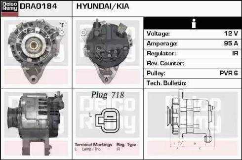 Remy DRA0184 - Генератор www.autospares.lv