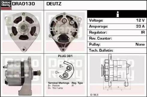 Remy DRA0130 - Ģenerators www.autospares.lv