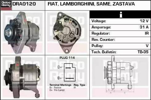 Remy DRA0120 - Ģenerators autospares.lv