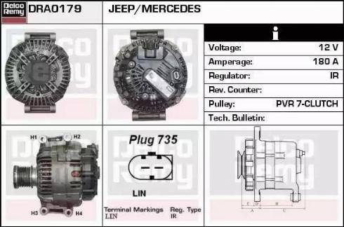 Remy DRA0179 - Ģenerators autospares.lv