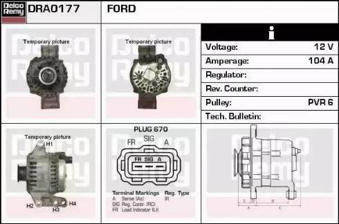 Remy DRA0177 - Alternator www.autospares.lv