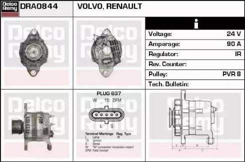 Remy DRA0844 - Ģenerators autospares.lv