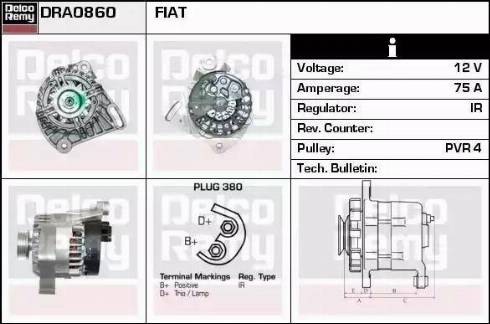 Remy DRA0860 - Alternator www.autospares.lv