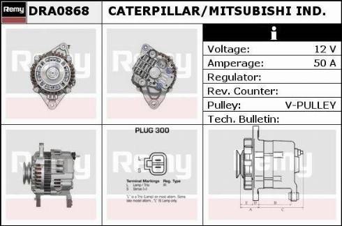 Remy DRA0868 - Alternator www.autospares.lv