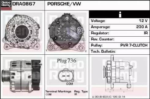 Remy DRA0867 - Ģenerators www.autospares.lv