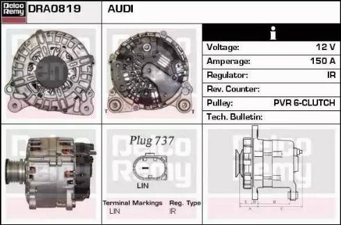 Remy DRA0819 - Ģenerators www.autospares.lv