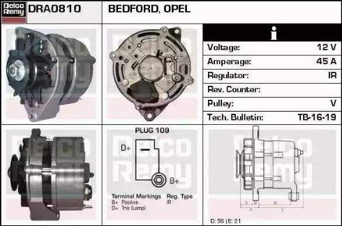 Remy DRA0810 - Alternator www.autospares.lv