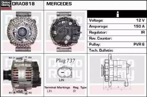 Remy DRA0818 - Alternator www.autospares.lv