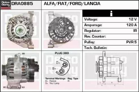 Remy DRA0885 - Генератор www.autospares.lv