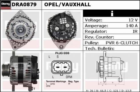 Remy DRA0879 - Ģenerators www.autospares.lv