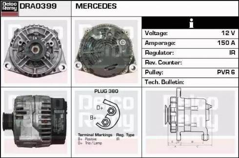 Remy DRA0399 - Генератор www.autospares.lv