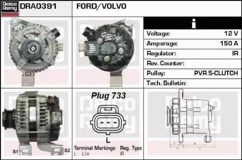 Remy DRA0391 - Ģenerators autospares.lv