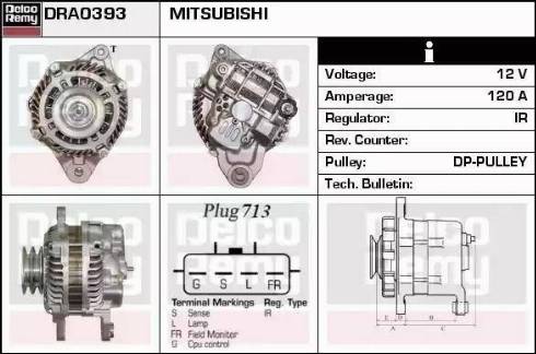 Remy DRA0393 - Ģenerators www.autospares.lv