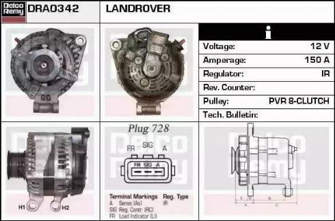 Remy DRA0342 - Ģenerators www.autospares.lv