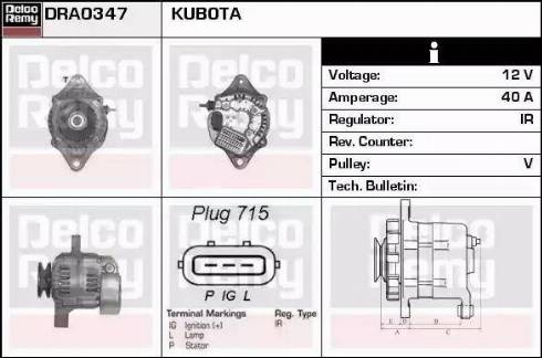 Remy DRA0347 - Alternator www.autospares.lv