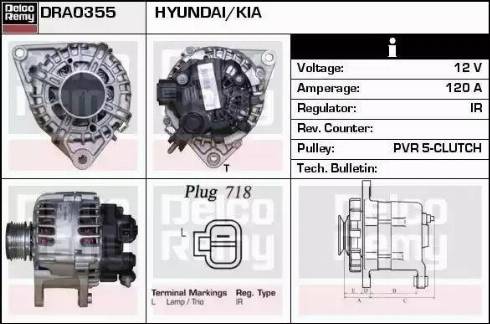 Remy DRA0355 - Ģenerators www.autospares.lv