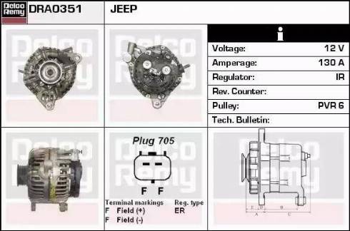 Remy DRA0351 - Ģenerators www.autospares.lv