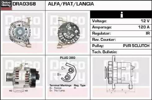 Remy DRA0368 - Alternator www.autospares.lv