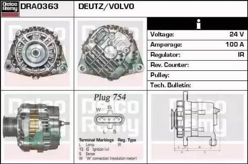 Remy DRA0363 - Ģenerators www.autospares.lv