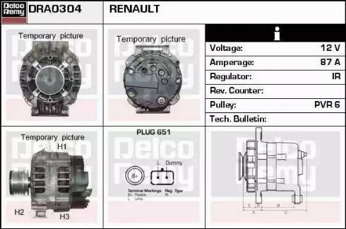 Remy DRA0304 - Ģenerators www.autospares.lv