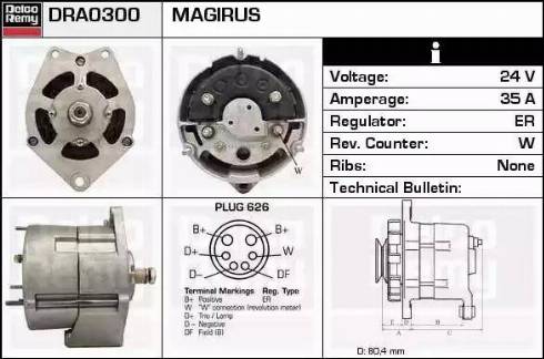 Remy DRA0300 - Ģenerators autospares.lv