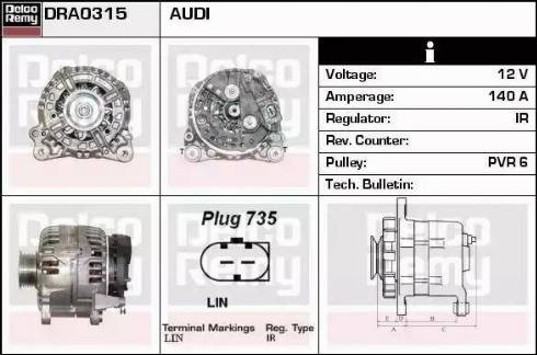 Remy DRA0315 - Ģenerators autospares.lv