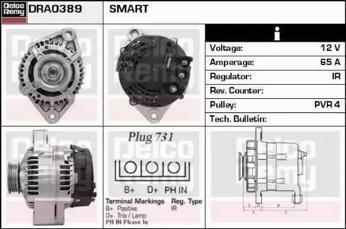 Remy DRA0389 - Ģenerators autospares.lv