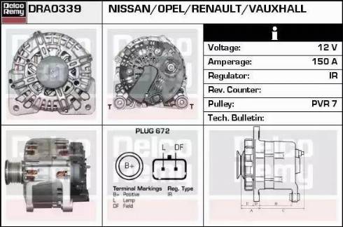 Remy DRA0339 - Генератор www.autospares.lv