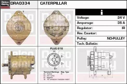 Remy DRA0334 - Ģenerators autospares.lv