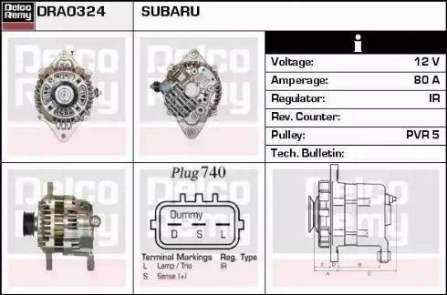 Remy DRA0324 - Ģenerators www.autospares.lv