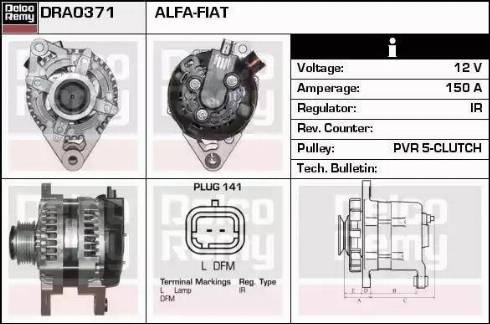 Remy DRA0371 - Ģenerators www.autospares.lv