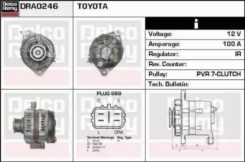 Remy DRA0246 - Ģenerators autospares.lv