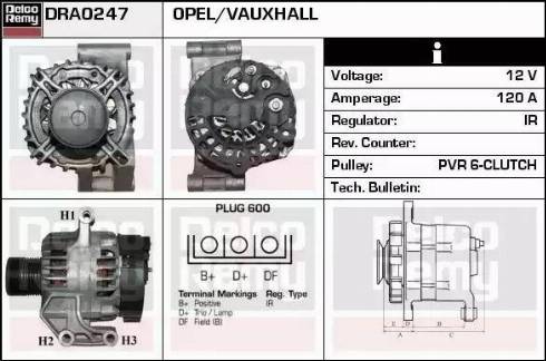 Remy DRA0247 - Ģenerators www.autospares.lv