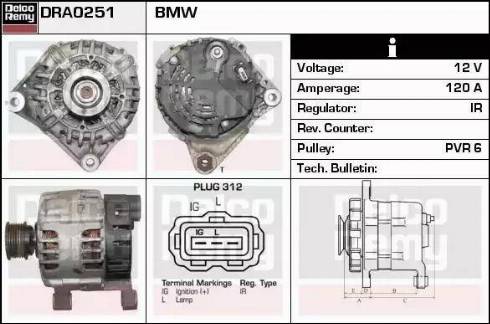 Remy DRA0251 - Генератор www.autospares.lv