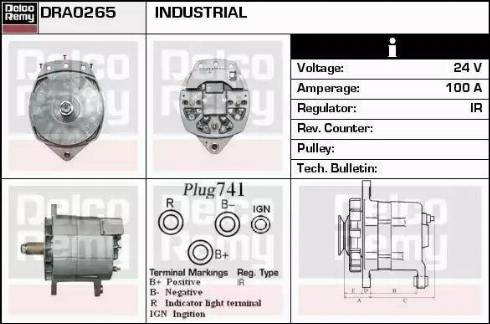 Remy DRA0265 - Генератор www.autospares.lv