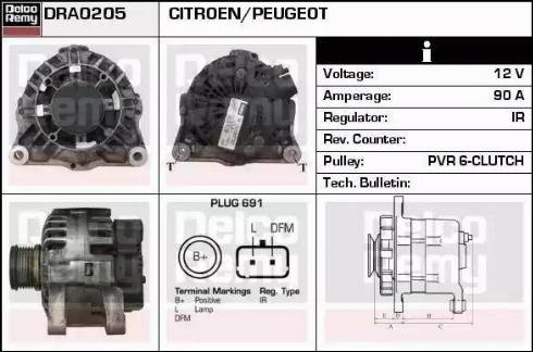 Remy DRA0205 - Генератор www.autospares.lv