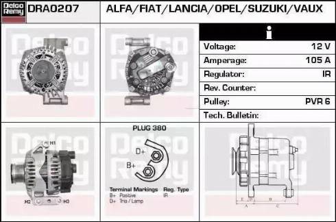 Remy DRA0207 - Alternator www.autospares.lv