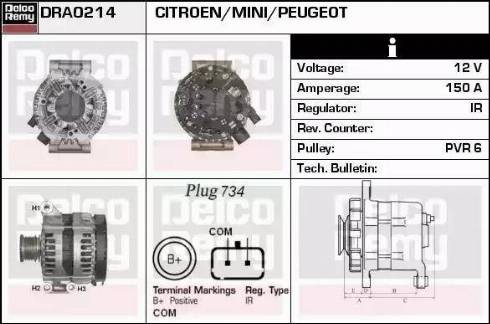 Remy DRA0214 - Alternator www.autospares.lv