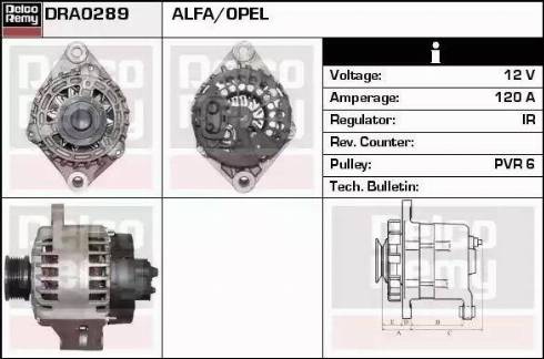 Remy DRA0289 - Генератор www.autospares.lv