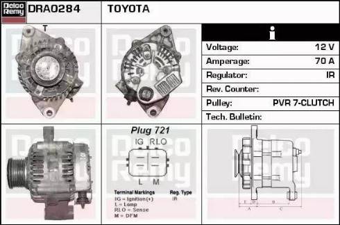 Remy DRA0284 - Генератор www.autospares.lv